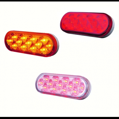 13 Leds PC+ABS Lens Stop Marker Turn Marker light Square Circle DOTled oem side lamp for truck 12v 6.5 Inch